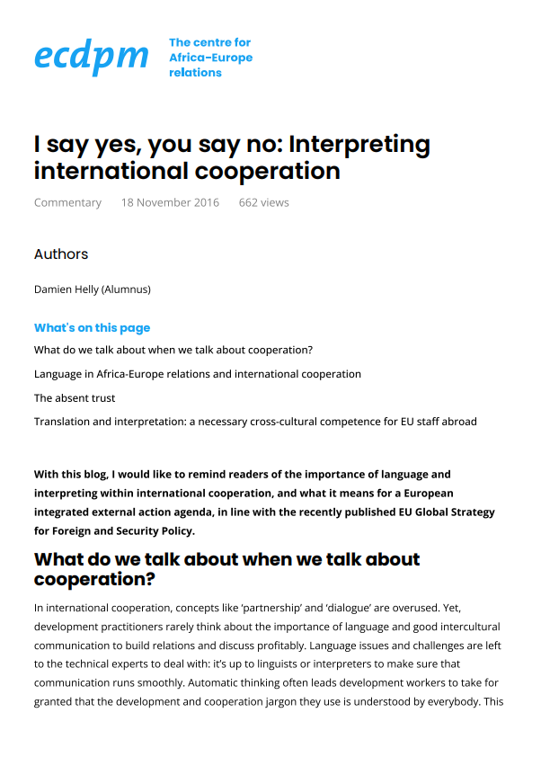 I say yes, you say no: Interpreting international cooperation